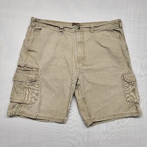 CE Schmidt Workwear Cargo Shorts Men 44 Khaki 11.5" Inseam Twill Ripstop Pockets